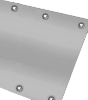 Baugerüstbanner mit Ösen im Abstand von 50 cm oben und unten