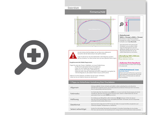 Product Bild firmenschild_in_sprechblase-form_konturgefr__st__einseitig_4_0-farbig_bedruckt