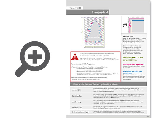 Product Bild firmenschild_in_tannenbaum-form_konturgefr__st__einseitig_4_0-farbig_bedruckt